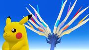 Primera imagen de Xerneas, revelada en el lanzamiento de Pokémon X y Pokémon Y.