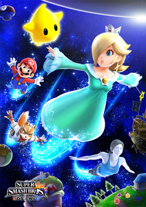 Ilustración promocional de Rosalina/Estela y Destello.