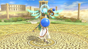 Pose de Palutena al iniciar el ataque en Super Smash Bros. for Wii U.