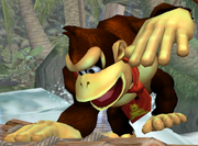 Donkey Kong usando Palmeo en Super Smash Bros. Melee.