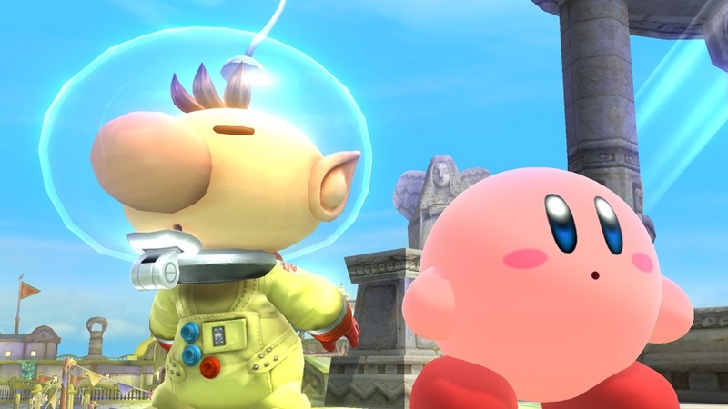 Archivo:Olimar y Kirby en Altárea SSB4 (Wii U).jpg