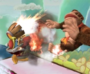 El Rey Dedede usando el Martillo a reacción en Super Smash Bros. Brawl.