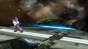 Falco usando el Blaster en Super Smash Bros for Wii U.