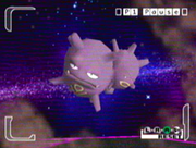 Weezing usando su ataque Humo/Polución en Super Smash Bros. Melee.