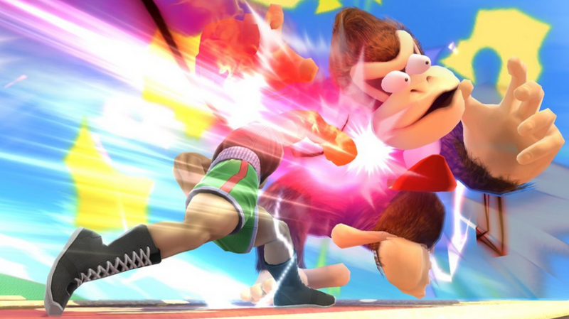 Archivo:Little Mac atacando a Donkey Kong en Pilotwings SSBWiiU.png