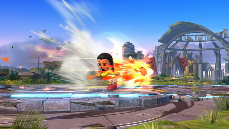 Archivo:Karateka Mii usando Patada explosiva (2) SSB4 (Wii U).png