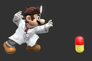 Vista previa de Megavitaminas en el Taller de personajes de Super Smash Bros. for Wii U.