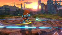 Tirador Mii lanzando una Bomba terrestre en Super Smash Bros. for Wii U