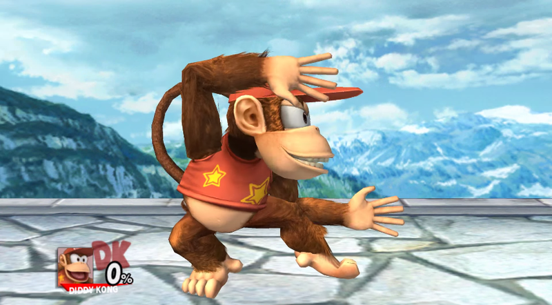 Archivo:Burla lateral de Diddy Kong SSBB.png