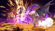 Kazuya usando Devil Blaster en el suelo en Super Smash Bros. Ultimate.