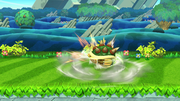 Fortaleza giratoria en tierra en Super Smash Bros. for Wii U.
