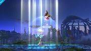 Palutena usando Luz celestial en Super Smash Bros. for Wii U.