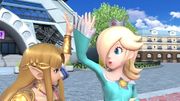 Rosalina/Estela y Zelda en Torre Prisma.