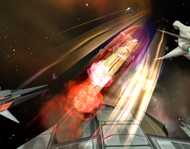 Fox usando el Fox de fuego en Super Smash Bros. Brawl.