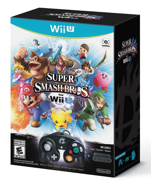 Archivo:Pack americano de Super Smash Bros. para Wii U con adaptador.jpg