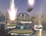 Lucas usando Tormenta estelar PSI en Super Smash Bros. Brawl.