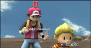 Lucas y Entrenador Pokemon seleccion El sendero hacia las ruinas ESE SSBB.png