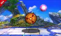 Samus usando una Bomba en Super Smash Bros. for Nintendo 3DS