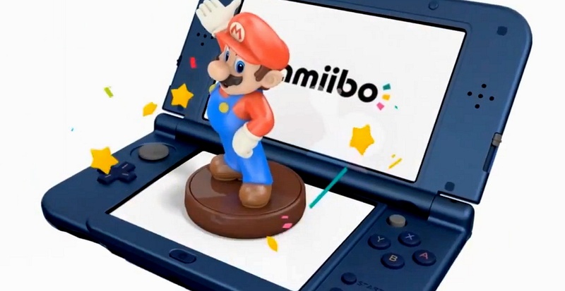 Archivo:Amiibo de Mario sobre una New Nintendo 3DS.jpg