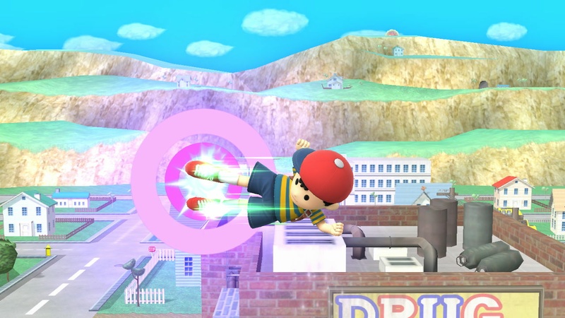 Archivo:Ataque aéreo hacia atrás Ness SSB4 (Wii U).JPG