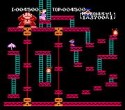 Nivel 3 de Donkey Kong para NES.