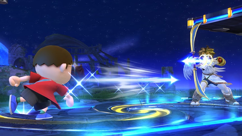 Archivo:Aldeano lanzando una Flecha de Palutena SSB4 Wii U.jpg