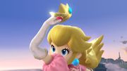 Una vista detallada de la corona de Peach en la versión de Wii U.
