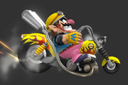 Vista previa de Moto de Wario/Wario Bike en el Taller de personajes de Super Smash Bros. for Wii U.