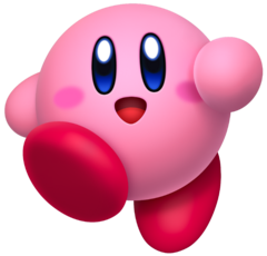 Art oficial de Kirby en Kirby y la tierra olvidada