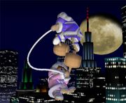 Los Ice Climbers usando Salto con Cuerda en Super Smash Bros. Melee.