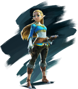 Art oficial de la Princesa Zelda en The Legend of Zelda: Breath of the Wild