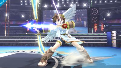 Pit cargando una flecha de luz - (SSB. for Wii U).jpg