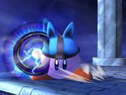 Kirby usando Esfera Aural en Super Smash Bros. Brawl.