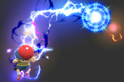 Vista previa del Trueno PSI de Ness en el Taller de personajes de Super Smash Bros. for Wii U.