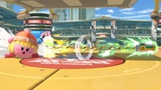 Kirby usando Puñetazos en Super Smash Bros. Ultimate.