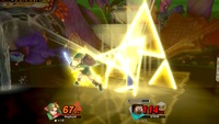 El Golpe Trifuerza de Link niño en Super Smash Bros. Ultimate.