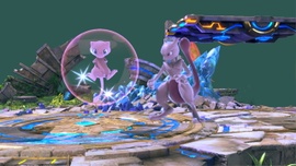 Mew junto con Mewtwo.