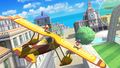 Aldeano y Mario en el escenario de Pilotwings (SSB. for Wii U).jpg