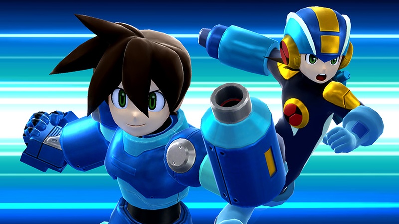 Archivo:Mega Man.EXE y Mega Man Volnutt SSB4 (Wii U).jpg