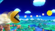 Pac-Man usando Píldora de poder en Zona Windy Hill.