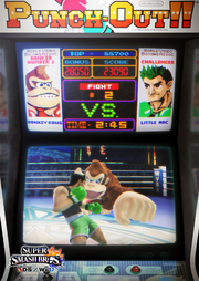 Ilustración promocional de Little Mac, una referencia a la versión de Arcade de Punch-Out!! y Punch-Out!! para Wii.