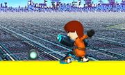 Tirador Mii lanzando una Bomba terrestre en Super Smash Bros. for Nintendo 3DS.