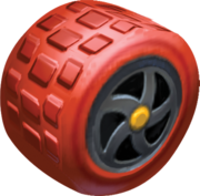 Un neumático Rojo en Mario Kart 7.