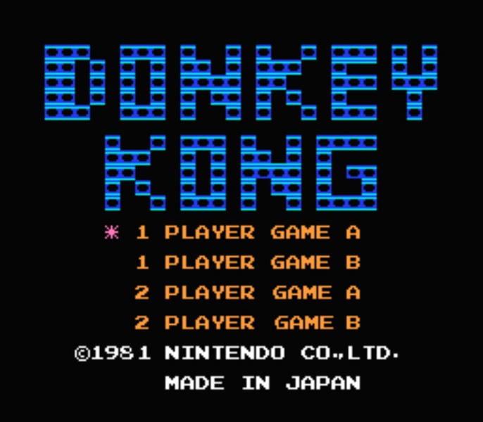 Archivo:Pantalla de titulo de Donkey Kong (NES).jpg