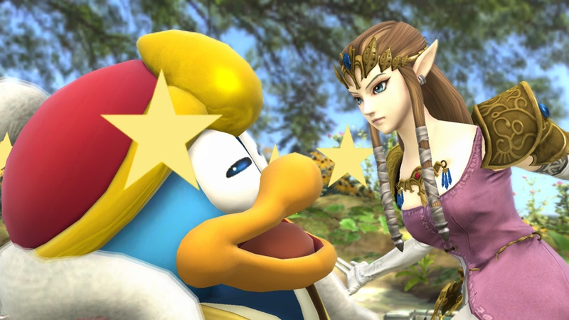 Archivo:Rey Dedede y Zelda en el Vergel de la Esperanza SSB4 (Wii U) (1).jpg