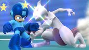 Mewtwo usando Anulación contra Mega Man en Super Smash Bros. for Wii U.