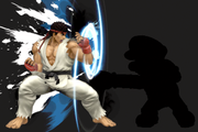 Vista previa del Ataque Focus/Focus Attack de Ryu en la sección de Técnicas de Super Smash Bros. Ultimate.