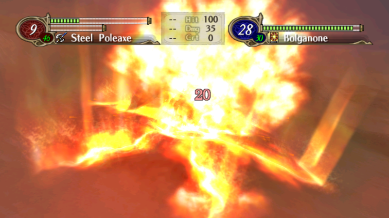 Archivo:Sanaki usando Bolganone en Fire Emblem Radiant Dawn.png