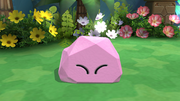 Una roca rosa.
