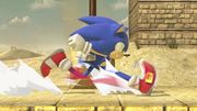Sonic corriendo en Reino Champiñónico.
